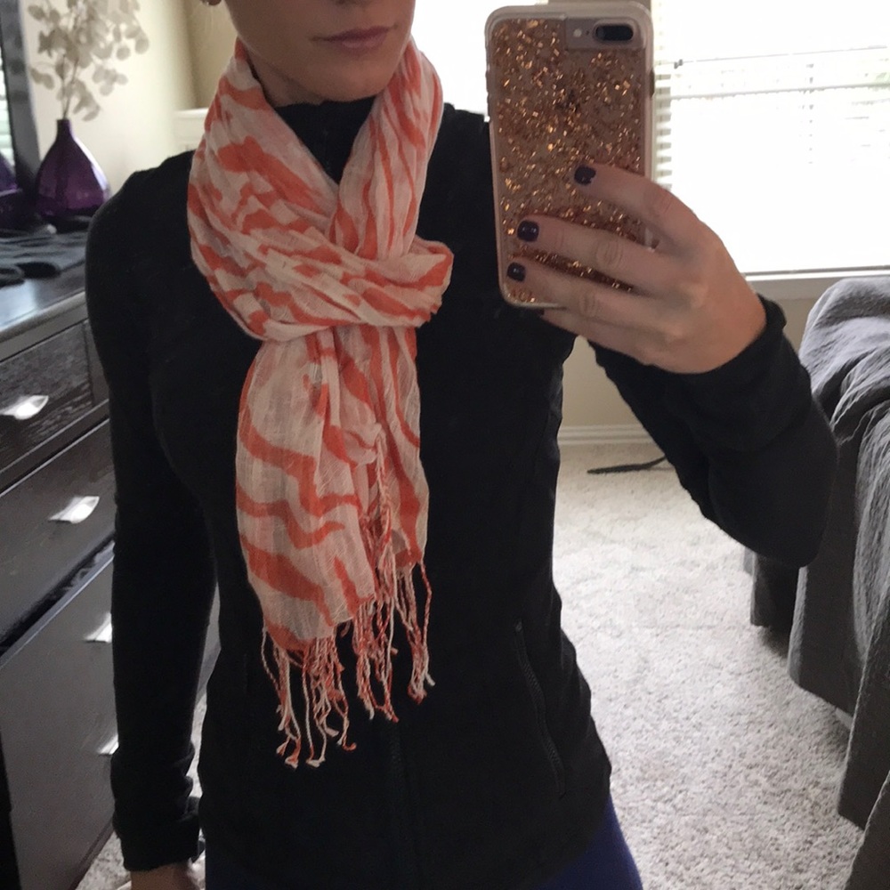 Orange zebra scarf new w tags